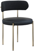 Bernice Vegan Leather And Boucle Fabric Upholstered Dining Chair