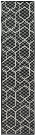 Horizon Indoor/Outdoor Black Modern Polypropylene Area Rug