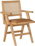 Abbeville Vegan Leather Upholstered Dining Arm Chair