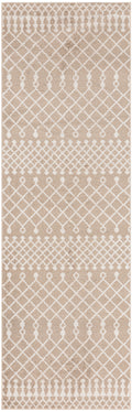 Astra Machine Washable Taupe Bohemian Polyester Area Rug