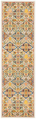 Allur Ivory Multicolor Bohemian Polypropylene Area Rug