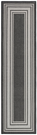 Horizon Indoor/Outdoor Black Modern Polypropylene Area Rug