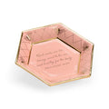 Honeycomb Bee Verse Plate - Coral