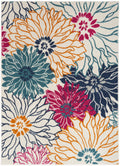 Passion Ivory Multicolor Contemporary Polypropylene Area Rug