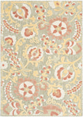 Aloha Sage Rose Farmhouse Polypropylene Area Rug