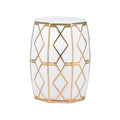 Andreu Garden Stool - White/Gold