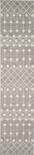 Grafix Grey Bohemian Polypropylene Area Rug