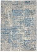 Solace Ivory Grey Blue Modern Polypropylene Area Rug