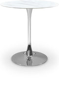 Hastings Chrome Marble Veneer Top And Iron Base Counter Height Table (3 Boxes)