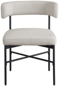 Rachelle Linen Textured Fabric Upholstered Dining Chair