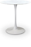Hastings White Marble Veneer Top And Iron Base Counter Height Table (3 Boxes)