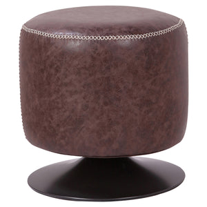Gaia Ottoman in Vintage Coffee Brown