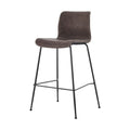 Jayden PU Counter Stool – Vintage Coffee Brown, Set of 2