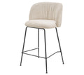 Millie Set of 2 Counter Stools – Canova Ivory Chenille