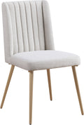 Emmarose Linen Textured Fabric Upholstered Dining Chair