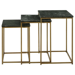 Caine 3-piece Nesting Table with Marble Top