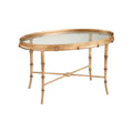 Gold Bamboo Cocktail Table