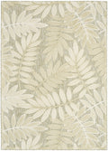 Aloha Ivory Sage Modern Polypropylene Area Rug