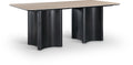Darcelle 78" Travertine Sintered Stone Top And Oak Veneer Base Dining Table