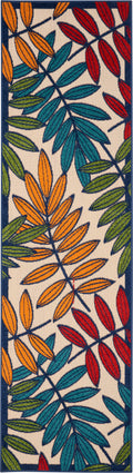 Aloha Multicolor Tropical Polypropylene Area Rug