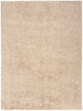 Cozy Shimmer Beige Gold Glam Polyester Area Rug