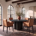 Ainsley Vegan Leather Upholstered Dining Arm Chair