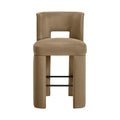 Zelda Velvet Performance Fabric Upholstered Bar Stool