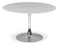 Hastings 48" Chrome Marble Veneer Top And Metal Base Dining Table (3 Boxes)