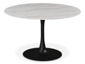 Hastings 48" Black Marble Veneer Top And Metal Base Dining Table