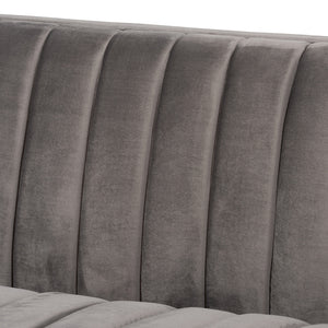 Aveline Luxe Grey Velvet Sofa
