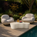 Marlena Cream Concrete And Fiberglass Indoor / Outdoor Coffee Table