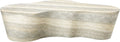 Marlena Natural Travertine Finish Concrete Indoor / Outdoor Coffee Table