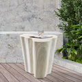 Marlena Natural Travertine Finish Concrete Indoor / Outdoor End / Side Table