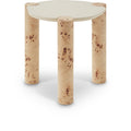 Tarragona Natural Resin Top And Burl Veneer Base End / Side Table