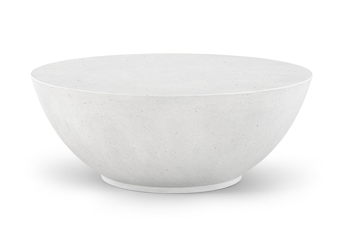 Pistoia White Concrete Indoor/Outdoor Coffee Table