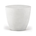 Pistoia White Concrete Indoor/Outdoor End Table