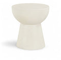 Bandol Cream Concrete And Fiberglass Indoor / Outdoor End Table