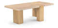Piper Natural Genuine Travertine and Oak Wood Coffee Table