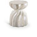 Cheverny Natural Travertine Finish Concrete Indoor / Outdoor End Table