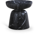 Basilia Marble Finish Concrete Indoor / Outdoor End Table