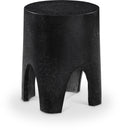 Flavia Marble Finish Concrete Indoor / Outdoor End Table