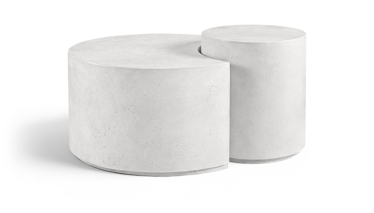Hesper White Concrete Indoor/Outdoor Coffee Table Set