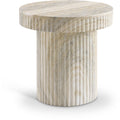 Kinsale Natural Travertine Finish Concrete Indoor / Outdoor End Table