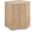 Ximena Natural Solid Wood And Burl Veneer End / Side Table - ET