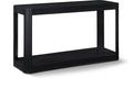 Pisa Black Solid Wood And Burl Veneer Console Table - ST