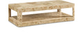Pisa Natural Solid Wood And Burl Veneer Coffee Table - CT