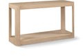 Pisa Natural Solid Wood And Burl Veneer Console Table - ST