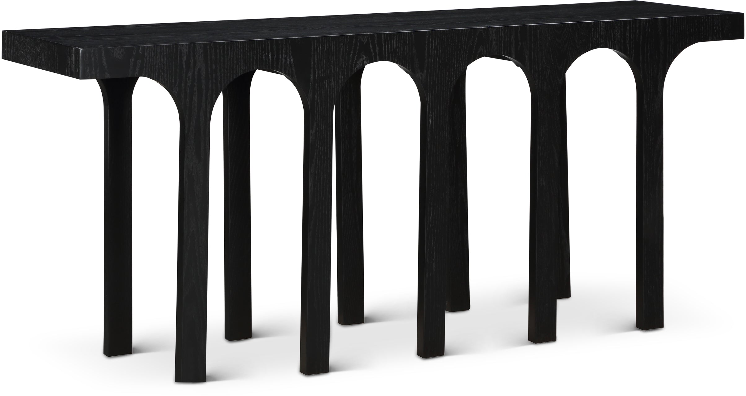 Viterbo Solid Wood And Oak Veneer Console Table