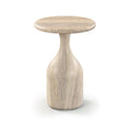 Rosamaria Travertine Concrete Indoor/Outdoor End Table - ET18