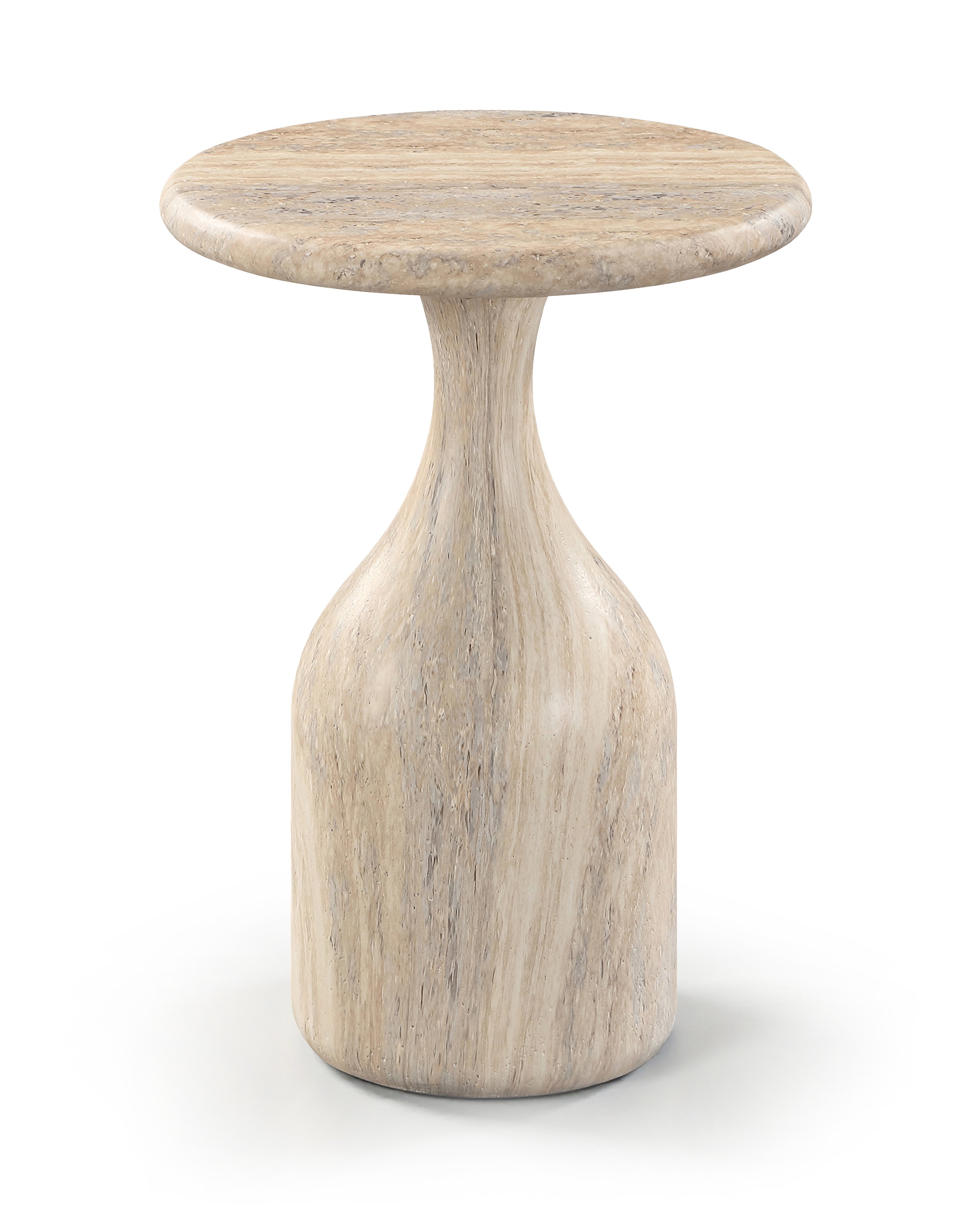 Rosamaria Travertine Concrete Indoor/Outdoor End Table - ET18